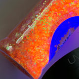 COSMIC Orange Color Shift Glitter Mix / 2 oz. Bottle / Solvent Resistant / Translucent / UV Visible