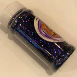 MALEFICENT Deep Purple Chunky HOLO Flash Glitter / 2 oz. Bottle / Holographic Nail Art / Solvent Resistant / Opaque / Tumblers